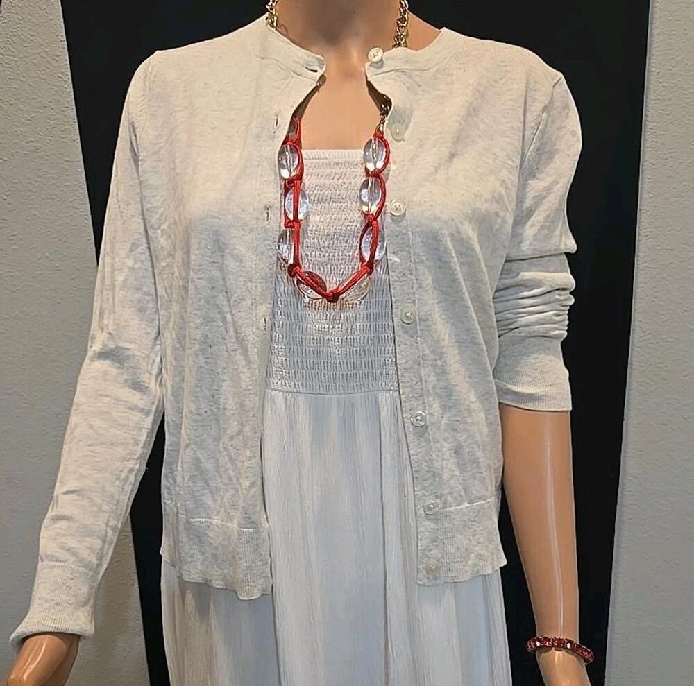 Banana Republic Factory Forever Yarn Cardigan Sweater Gray Small NWT #401